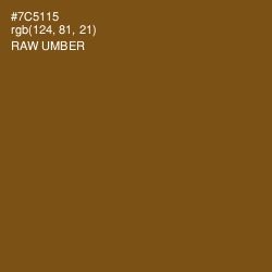 #7C5115 - Raw Umber Color Image